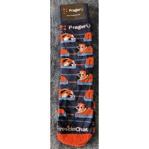 NWT Freaker USA Men's Novelty Crew Socks Blue Size 4-12 Fun Colorful